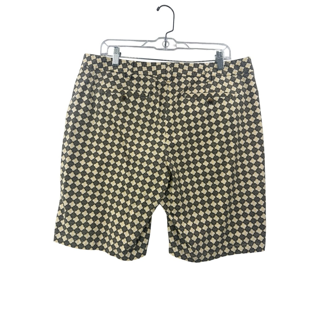 Lands End Women's Size 14 Geometric Print Shorts Beige Brown - Picture 2 of 10